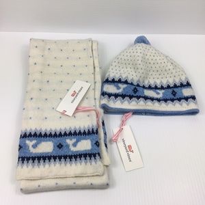 Vineyard Vines Whaleisle Fairisle Hat & Scarf Set